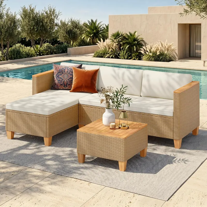 HERA’S HOUSE Small Patio Furniture Set, 3 Pieces